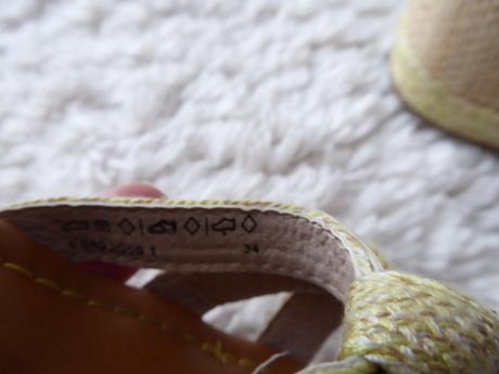 Žlté sandálky na platforme, deichmann,34