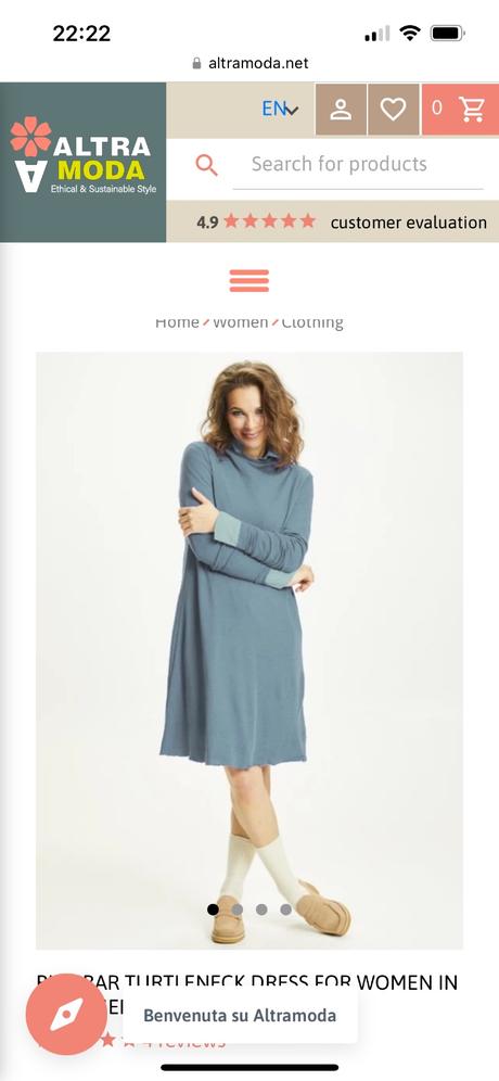 Blubar merino 100percent šaty vel. l, l