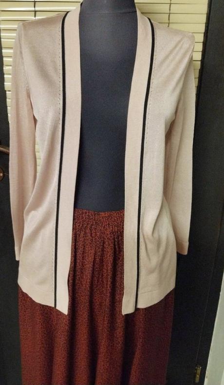 Tenučký staroružový svetrík bez zapínania, h&m,s