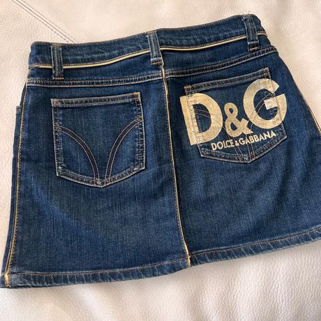 Dolce & gabanna logo denim mini sukňa vel. 40it, s