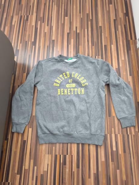 Sivá mikina benetton 164/170, benetton,164 / 170