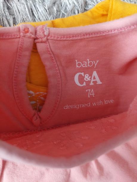 Dievčenské tričká c&a veľ. 74, c&a,74