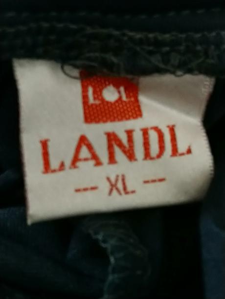 Dámske elastické tmavo sivé tepláky, landl, l, l