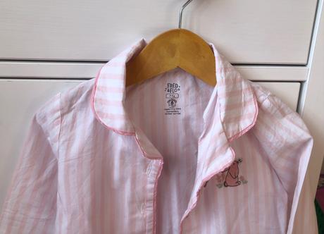 Bielo - ružové pásikavé bavlnené pyžamo, f&f, 98, f&f,98