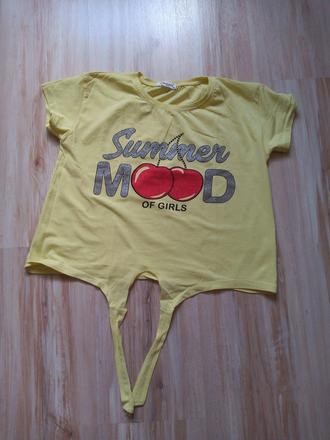 Dievčenské tričko crop top - veľ.170, 170