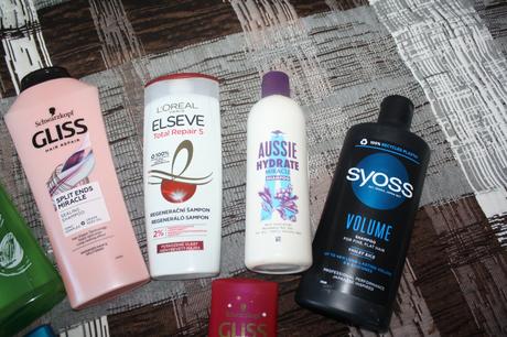 Sampony + kondicionery spolu,