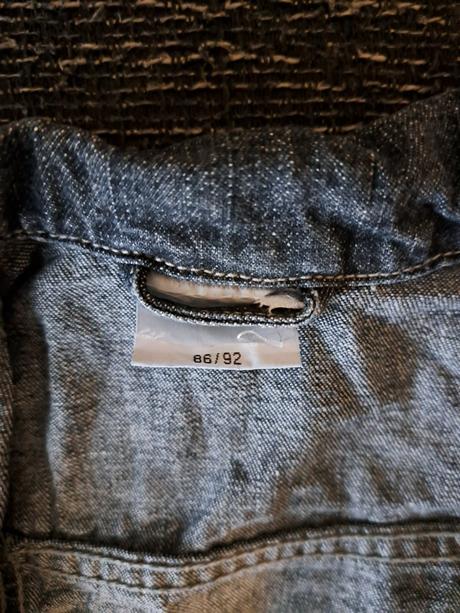 Riflova bundička- nová, veľkosť 86/92, denim,86