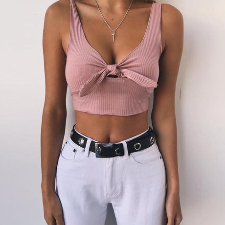 Crop top s maslickou, s