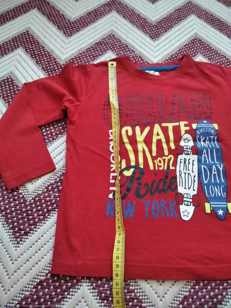 Červené tričko so skateboardom, pepco,110