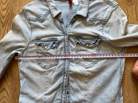 Mäkučká riflová košeľa h&m, h&m,xs