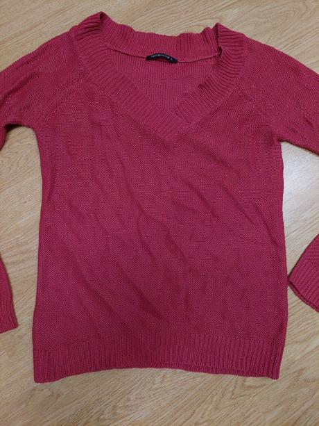 Vinovo cerveny sveter, terranova,l