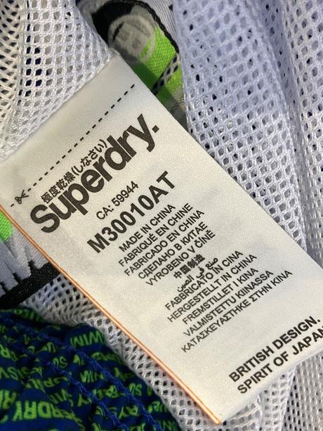 Pánske plavky superdry neónovo zeleno modré (s), superdry,s