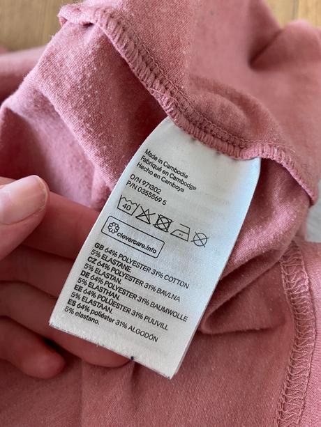 Bledoružové tielko - l, h&m,l