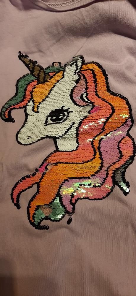 Tricko unicorn, h&m,140