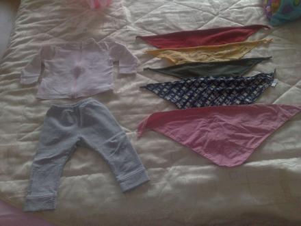 Supravka dvoj +5x šatka na hlavičku na 8/14mesiači, 74