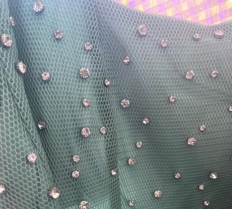 Spoločenské kratke saty mentolové, m