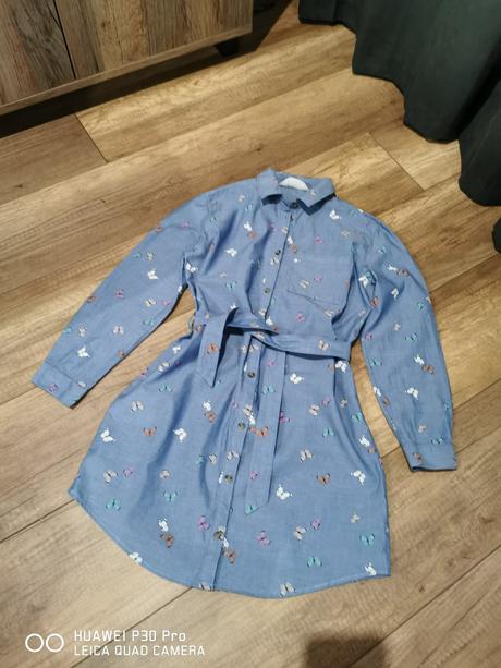 Dievčenská predĺžená košeľa, h&m,140