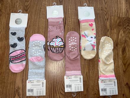 Bavlnene ponozky s protismykom, 20 - 26