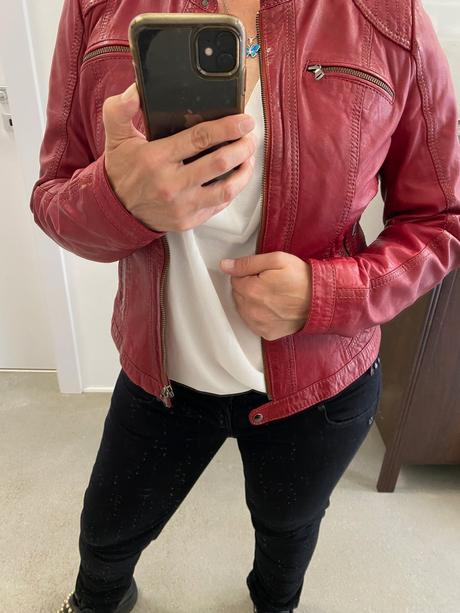 Kožená bunda saki, 38