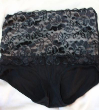 Nohavicky s cipkou - vyssi pas, s