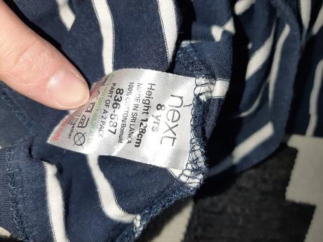 Nádherné pásikové tričko next s mašľou 6-8r., next,128