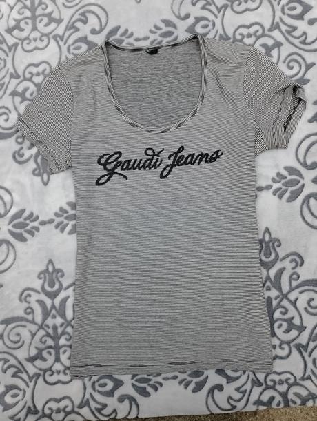 Gaudi jeans pruhované elastické dámske tricko, gaudi,m