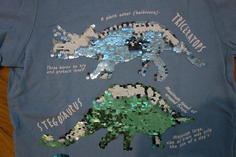 Interaktívne tričko dinosaury, h&m,134