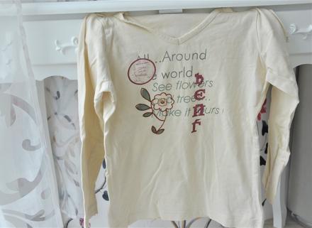 Krémové tričko-116, 116