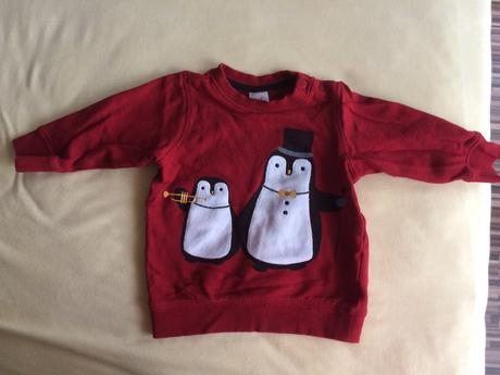 Mikina tučniaky, h&m,74