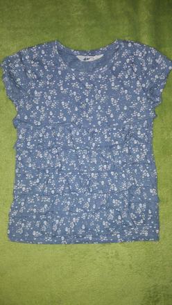 Tričko s volánikmi h&m 134/140, h&m,134