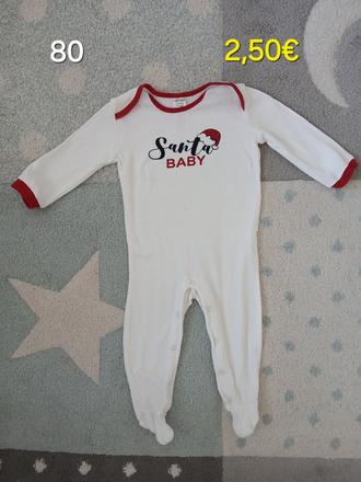 Vianocne pyzamo santa baby 80, 80
