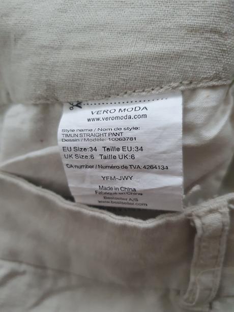 Lanove nohavice, vero moda,34