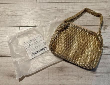 Trblietava kabelka - zlata,