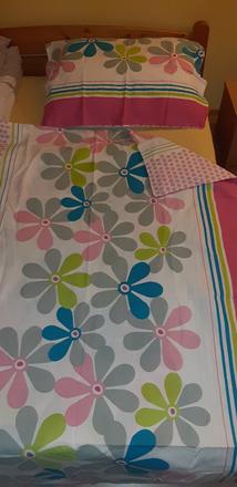 Kvetinová bavlnená posteľná bielizeň,