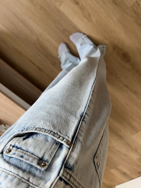 Dámske baggy svetlomodré rifle, l