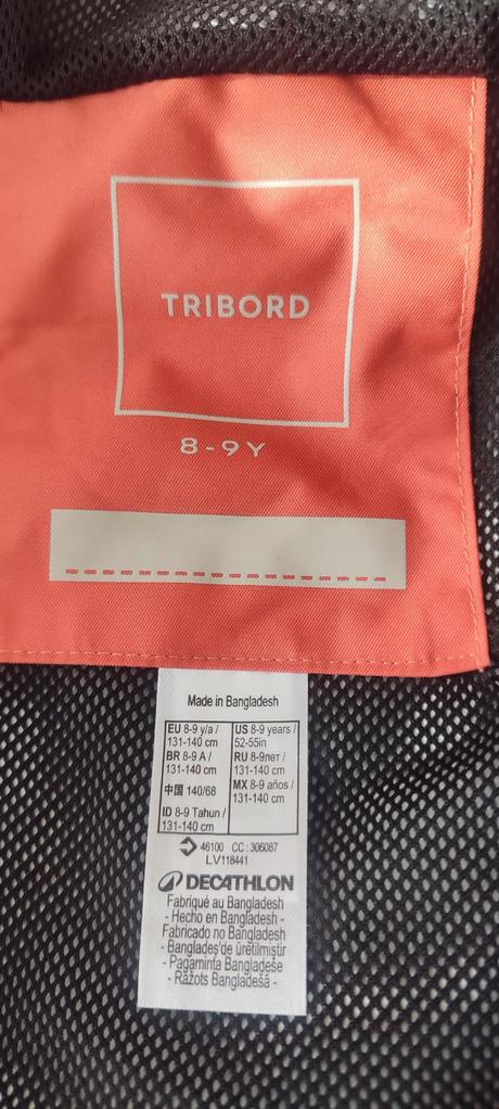 Nepremokavá vetrovka / bunda, decathlon,140