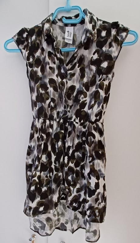 "tigrované" šaty s opaskom, c&a,134