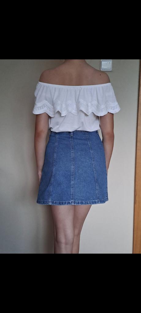 Riflová sukňa, h&m,34