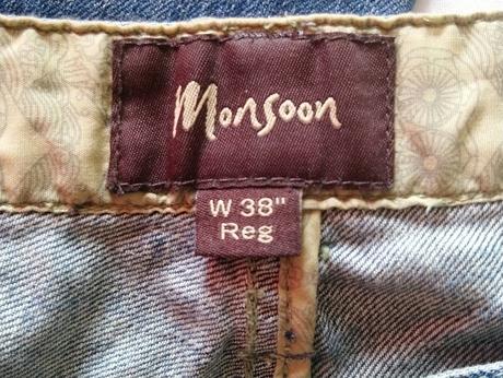 Dámske modré rifle, monsoon, monsoon,xl