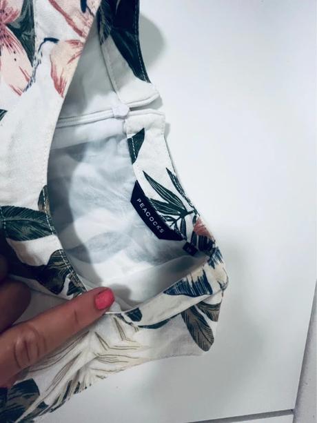 Letné kvietkované šaty s ľanom vel 46, 46