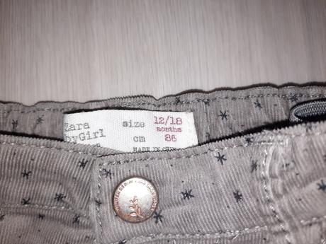 Menčestrové nohavice zara baby girl, zara,86