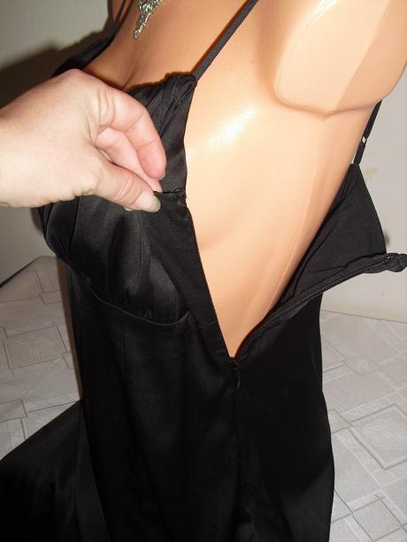 Satenova na zips dlha luxusna kosielka, h&m,42