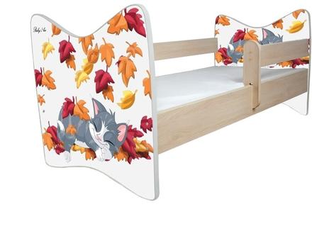 Detska postel 140x70 + matrac kocur dub, šírka (cm): 70,dĺžka (cm): 140