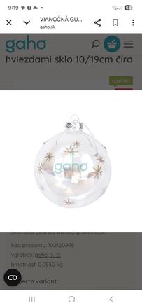 Sklenene gule 10 a 8 cm, 