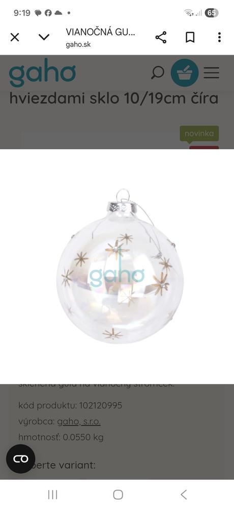 Sklenene gule 10 a 8 cm, 