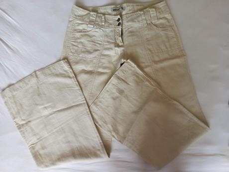Široké nohavice ľan bavlna, m