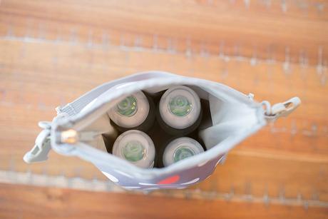 Dr. brown's prenosný obal na 4 fľaše šedý s bodkam,