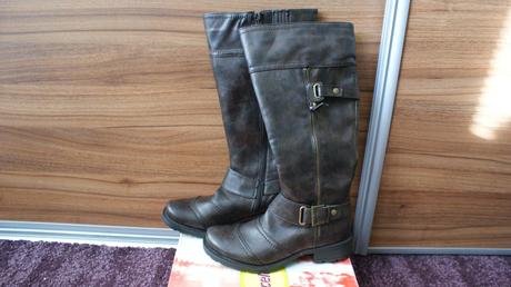 Vysoké čižmy na zips, deichmann,38