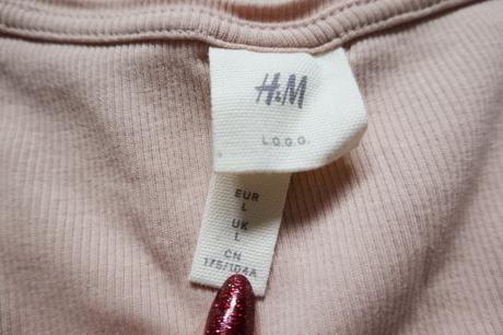 Mäkké vrúbkované tričko h&m, h&m,l