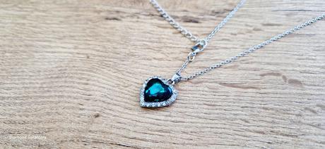 Prívesok s retiazkou - srdce štrasové - emerald, 